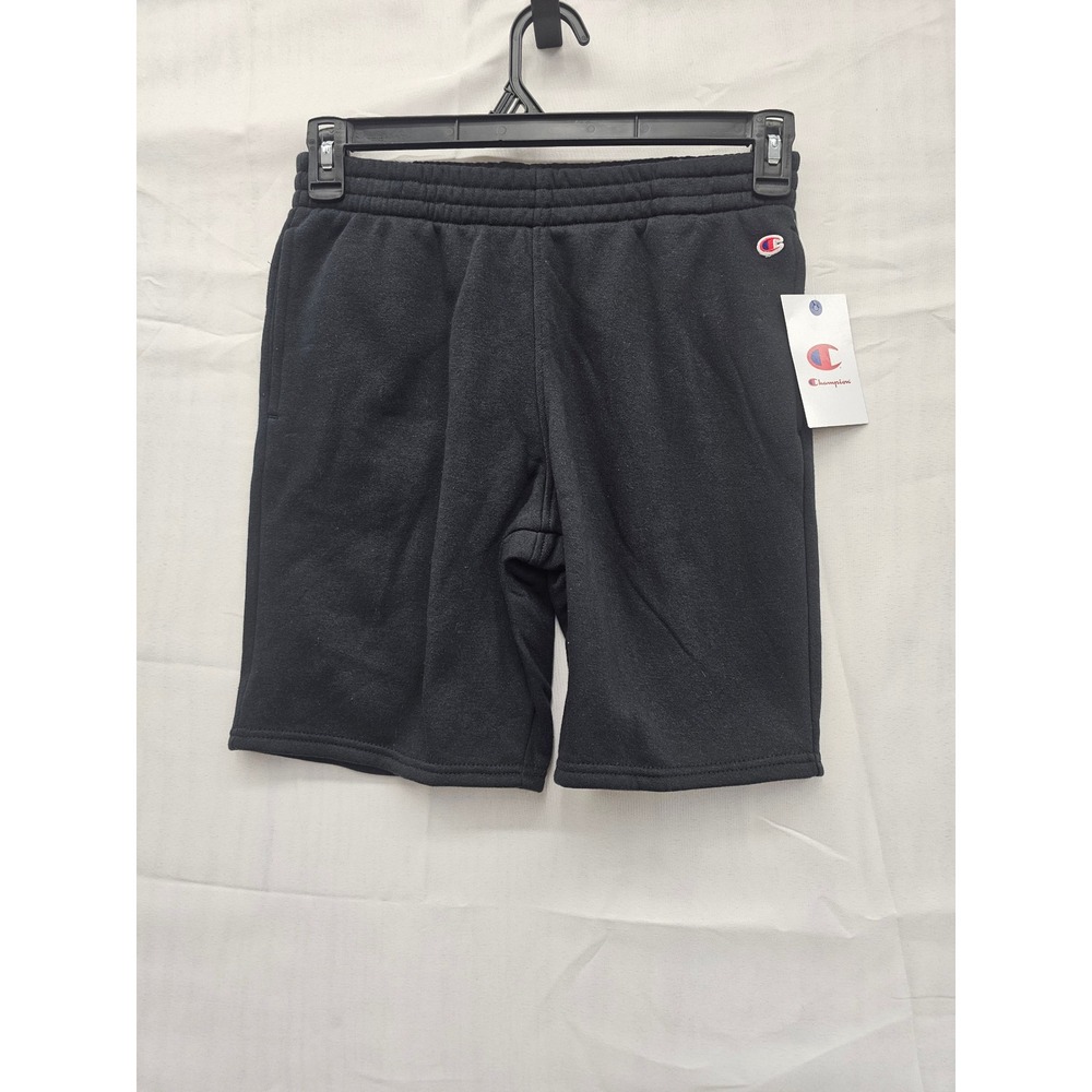 Champion Kids Signature Fleece Shorts Black Size L 14/16 C935SH SH7004‎